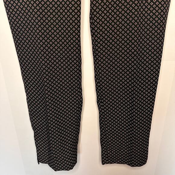 Banana Republic Black Geometric Print Hayden Dress Ankle Pant Size 8 - Picture 3 of 6